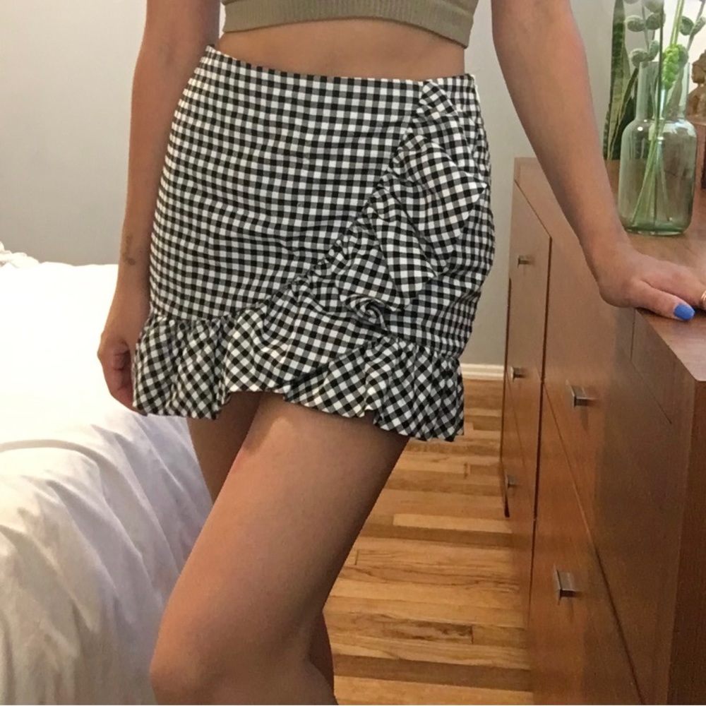 Gingham skort